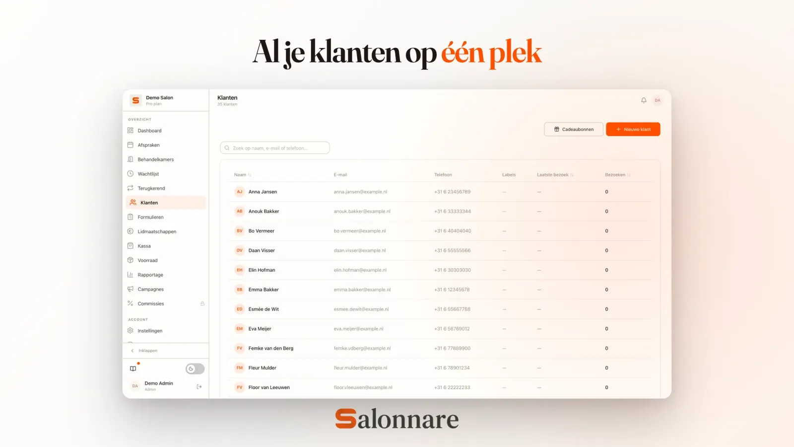 Al je klanten op één plek
