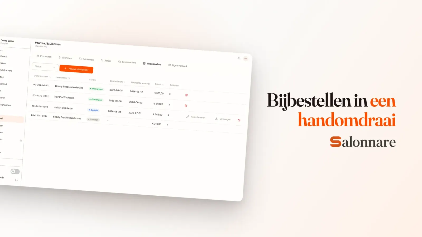 Inkooporders direct verwerkt